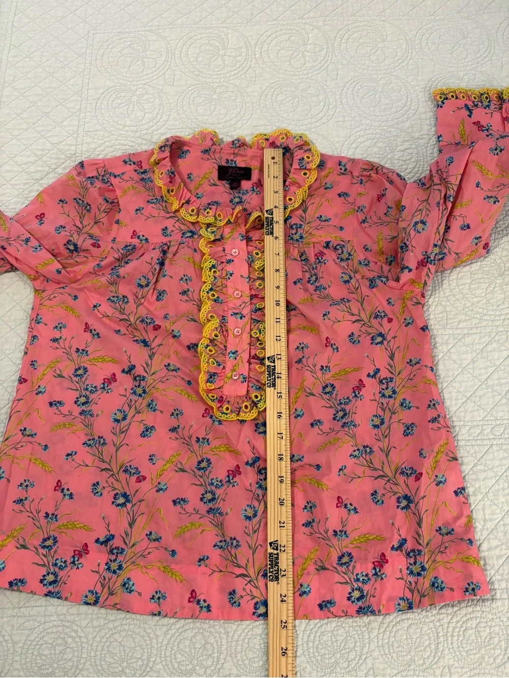 J Crew ruffle blouse. Size medium.